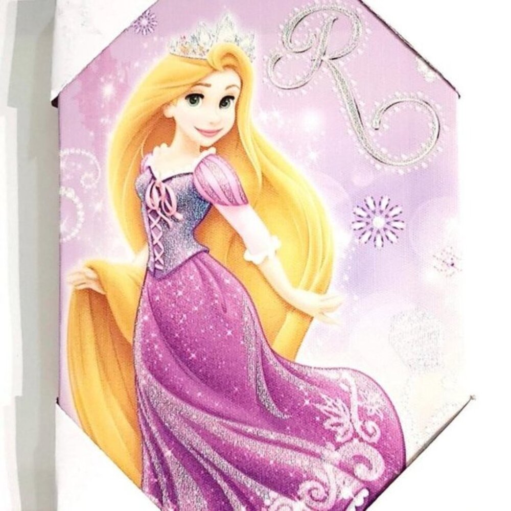 Rapunzel Tiara Disney Princess Canvas Painting , Disney Belle Art